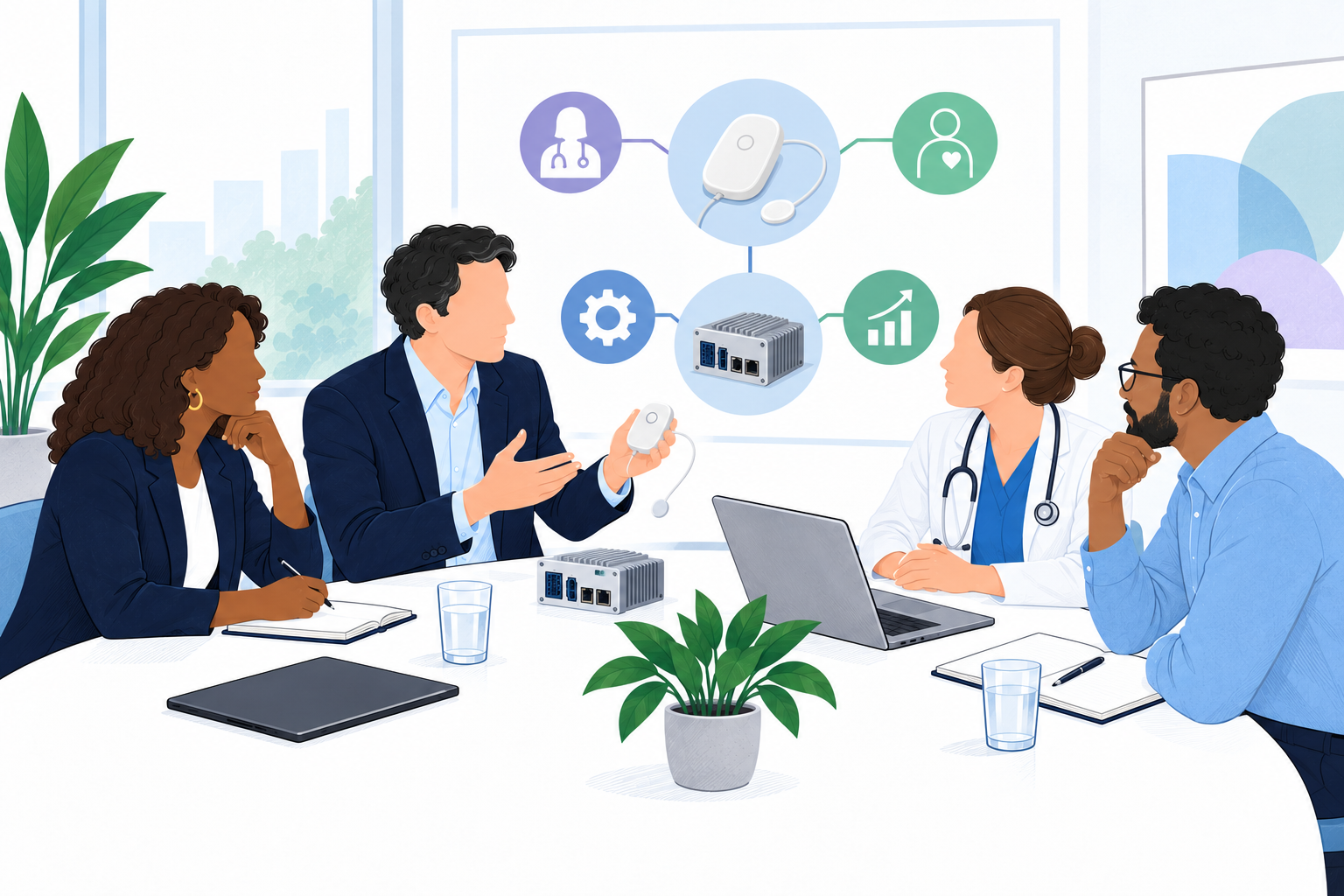 A MedTech and technology specialist connects technical evidence with clinical and operational client value.
